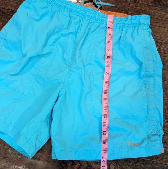 VTG Weekender Swim Trunks Bright Teal Blue Retro - Picture 8 of 10